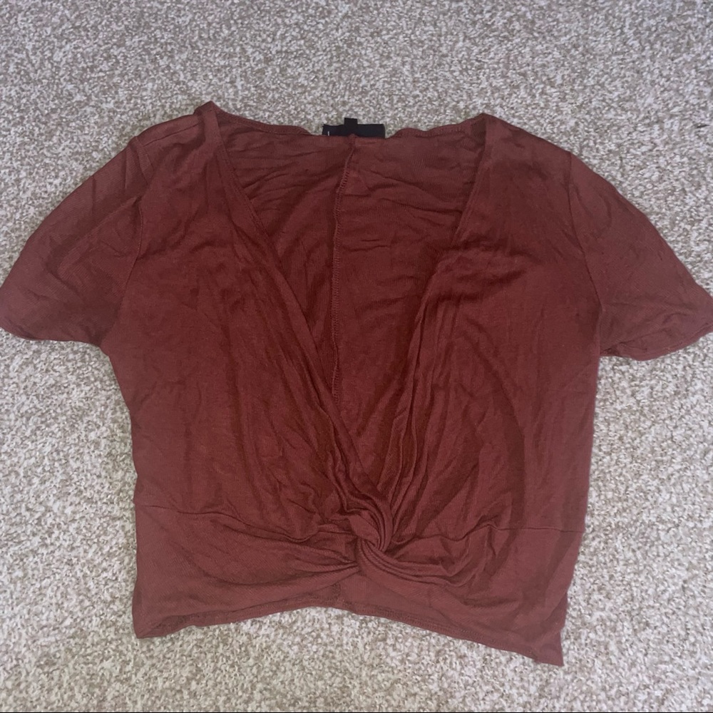 Rust twist from crop top